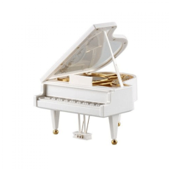 ByGufi Kişiye Özel Piyano Müzik Kutusu – Piyano Balerin Tasarımlı, Romantik, Kişiselleştirilebilir Hediye