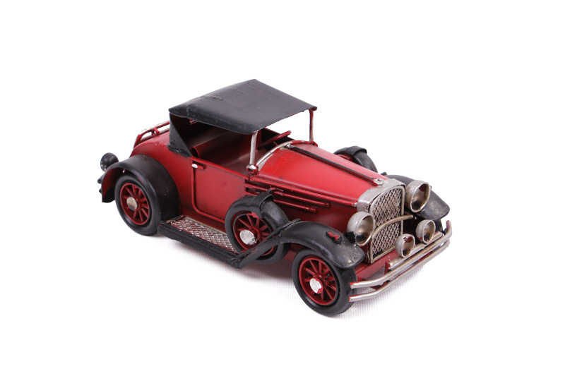 ByGufi Nostaljik Dekoratif El Yapımı Metal Araba – Ford Classic Coupe Tasarım, Vintage El Boyama, Ev ve Ofis Dekorasyonu