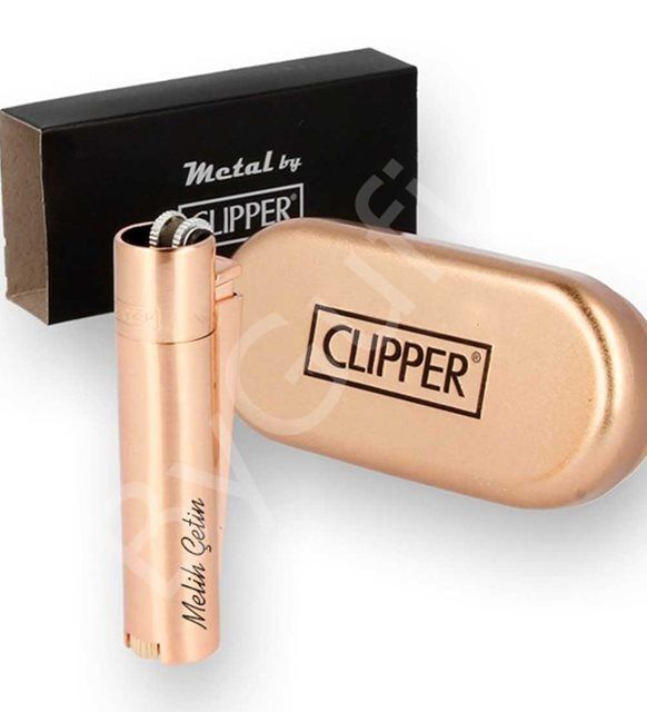 ByGufi İsme Özel Hediye Clipper Metal Çakmak – Gold