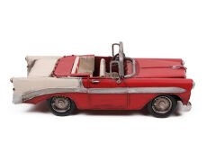 ByGufi Nostaljik Dekoratif Metal Araba – Üstü Açık Classic Chevrolet, Vintage Tasarım, El Yapımı ve Boyamalı, Dekoratif Koleksiyon Ürünü