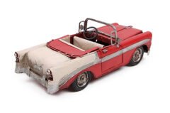 ByGufi Nostaljik Dekoratif Metal Araba – Üstü Açık Classic Chevrolet, Vintage Tasarım, El Yapımı ve Boyamalı, Dekoratif Koleksiyon Ürünü