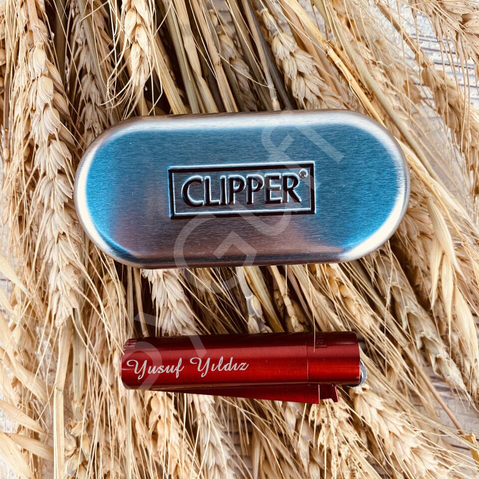ByGufi İsme Özel Clipper Metal Çakmak – Red