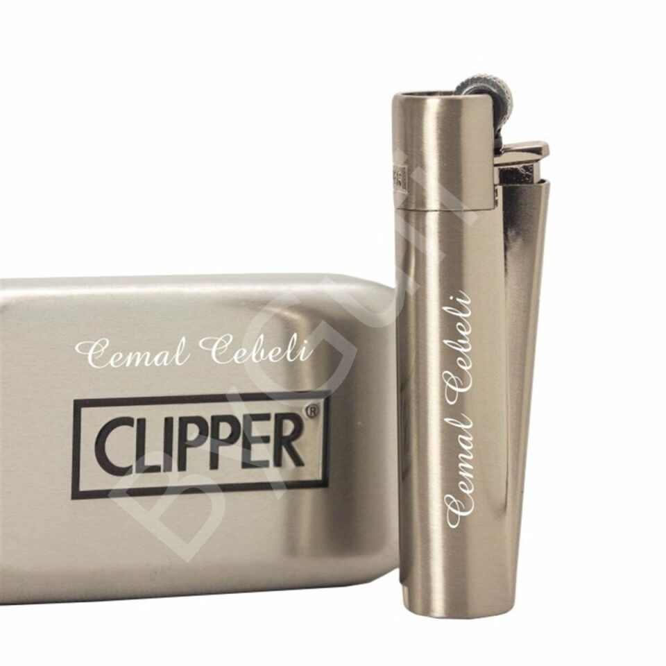 ByGufi İsme Özel Clipper Metal Çakmak – Silver