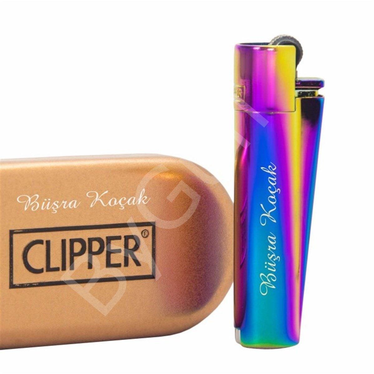 ByGufi İsme Özel Clipper Metal Çakmak – Icy