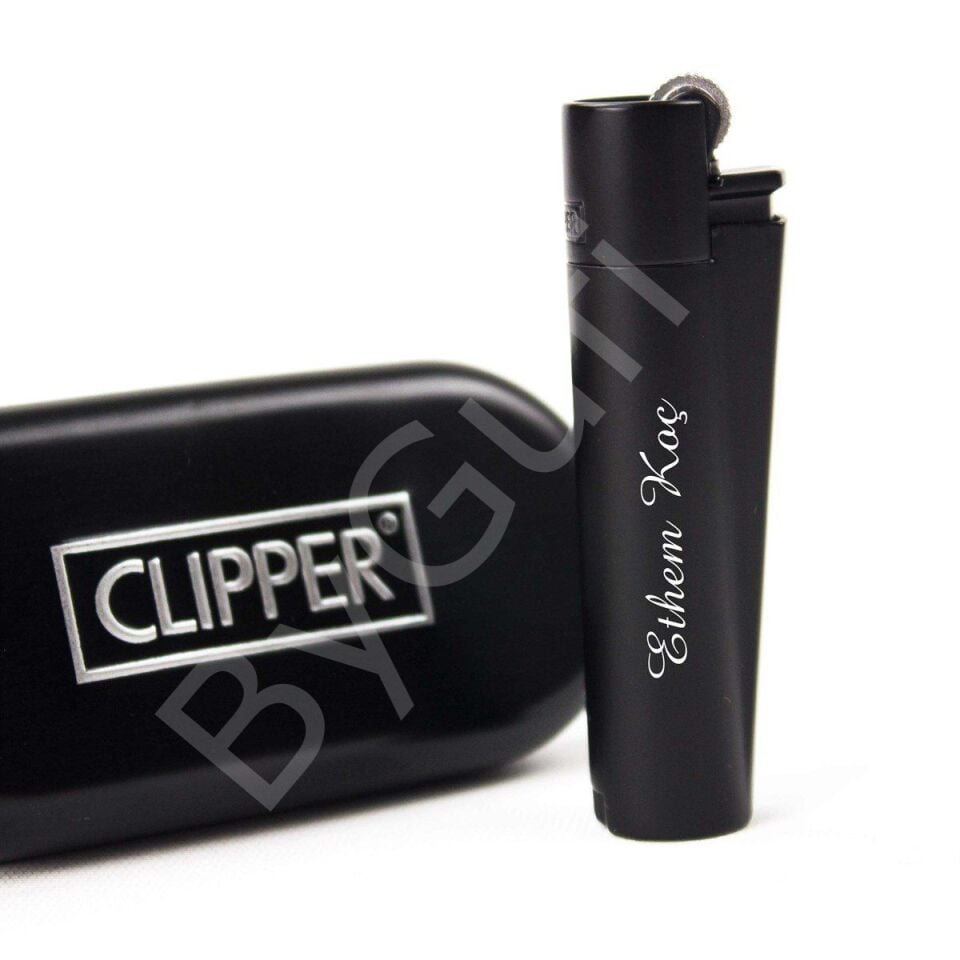 ByGufi İsme Özel Clipper Çakmak – Siyah