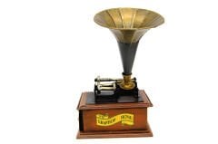 ByGufi Hediyelik El Yapımı Dekoratif Metal Gramofon Kutu