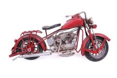 ByGufi Dekoratif Metal Chopper Motosiklet – Vintage Eskitme, El Yapımı ve El Boyama, Metal Malzeme, Ev ve Ofis Dekoru, Koleksiyonluk Hediye