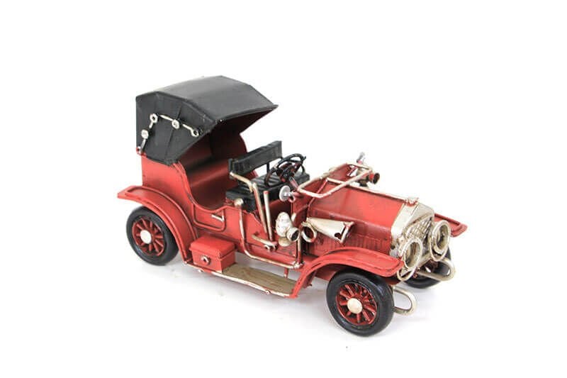 ByGufi Nostaljik Dekoratif Metal Araba – Üstü Açık, El Yapımı, Vintage Tarz, Metal, Dekoratif Hediye