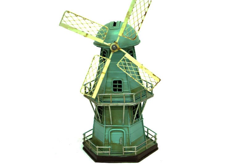 ByGufi Nostaljik Dekoratif Metal Yel Değirmeni – Kumbara Modeli