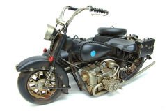 Dekoratif Metal Motosiklet Sepetli
