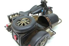 ByGufi Dekoratif Metal Motosiklet Sepetli – Nostaljik, Vintage Tarz, El Yapımı ve El Boyama, Metal Tasarım, Ev ve Ofis Dekoru