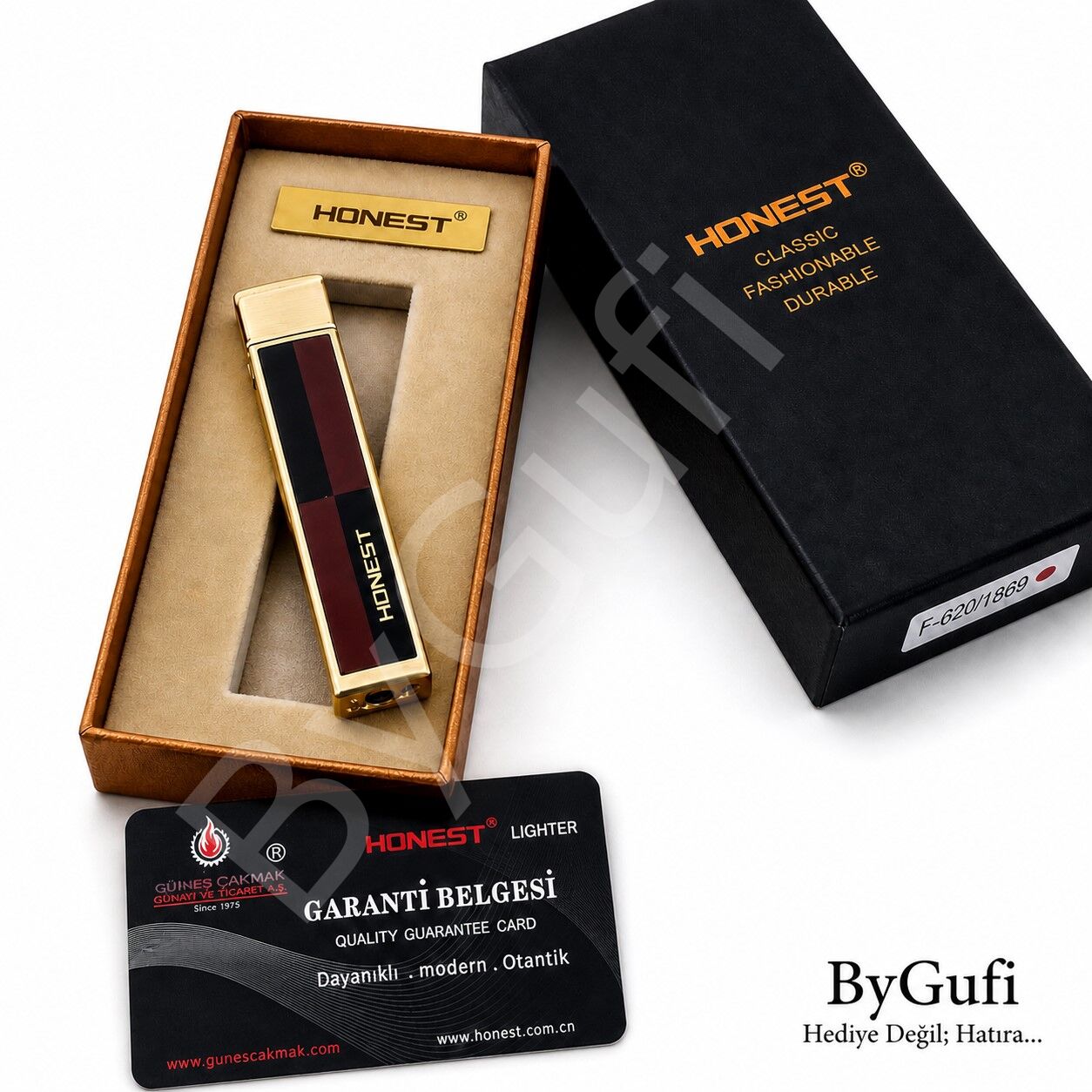 ByGufi İsme Özel HONEST Çakmak – Damalı