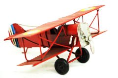 ByGufi Nostaljik Dekoratif Metal Uçak Çift Kanatlı – Keşif Uçağı, Vintage Tarz, El Yapımı, Metal, Dekoratif Hediye