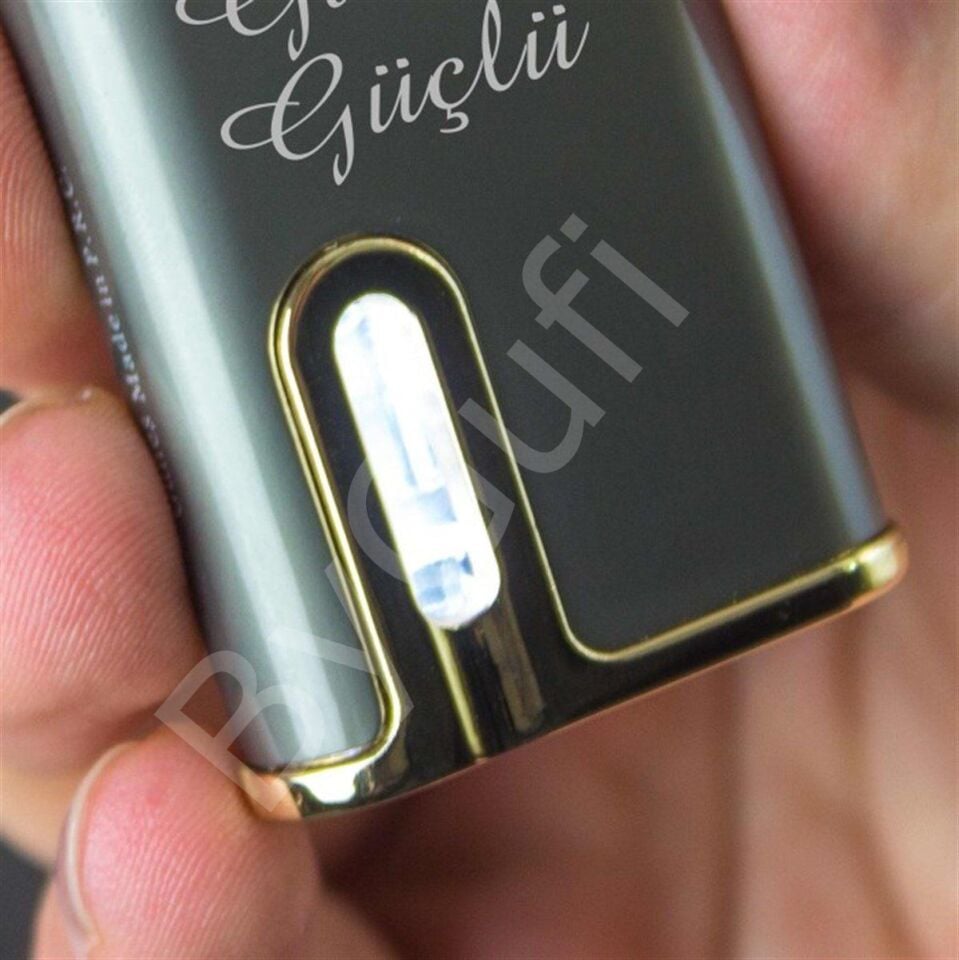 ByGufi İsme Özel Honest Jet Alevli Swarovski Taşlı Çakmak