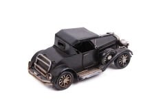 ByGufi Nostaljik Dekoratif Metal Araba Siyah – Ford Classic Window Coupe, Vintage El Boyama Retro Tasarım, Ev & Ofis Dekorasyonu, Koleksiyonluk Metal Araba