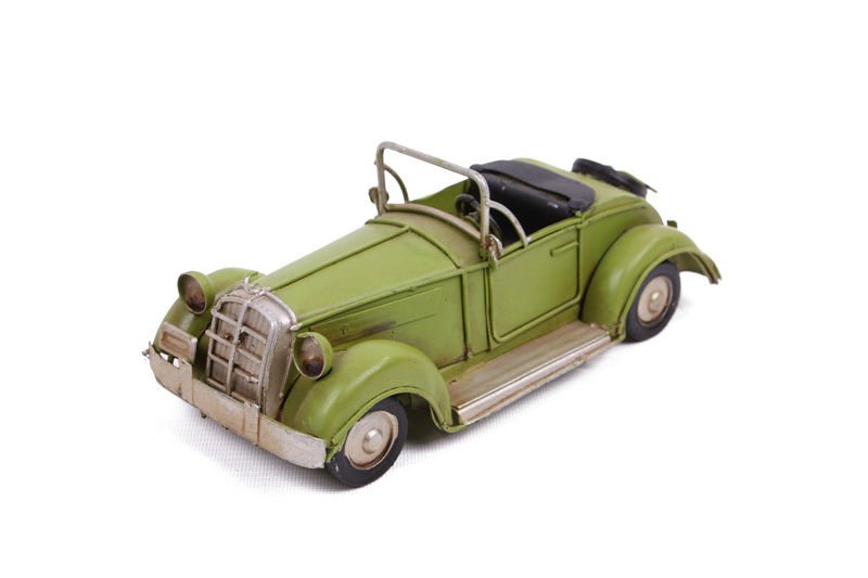 ByGufi Nostaljik Dekoratif Metal Ford Araba – Yeşil El Yapımı Vintage Hediye