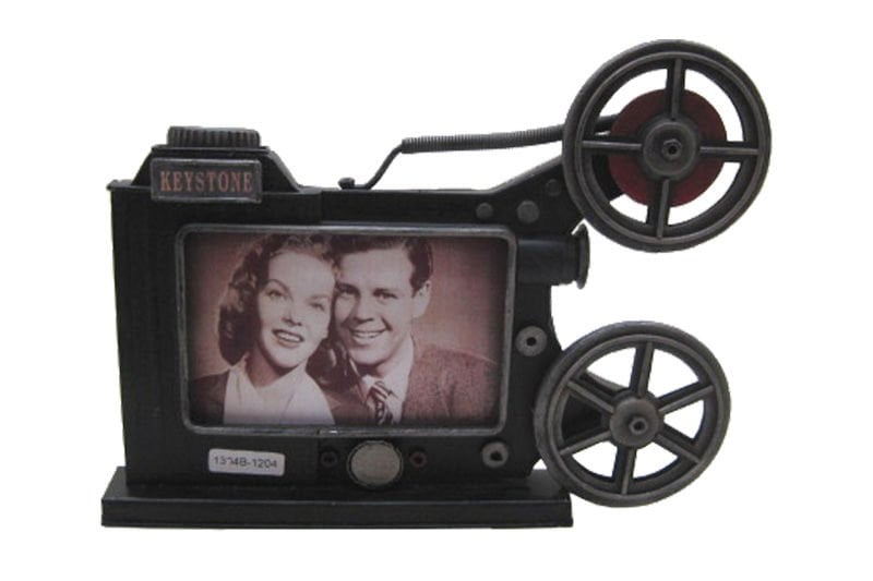 ByGufi Nostaljik Dekoratif Metal Çerçeve – Sinema Projektörü Temalı, Vintage Eskitme, El Boyamalı, Metal Tasarım, Ev ve Ofis Dekoru, Koleksiyonluk Hediye
