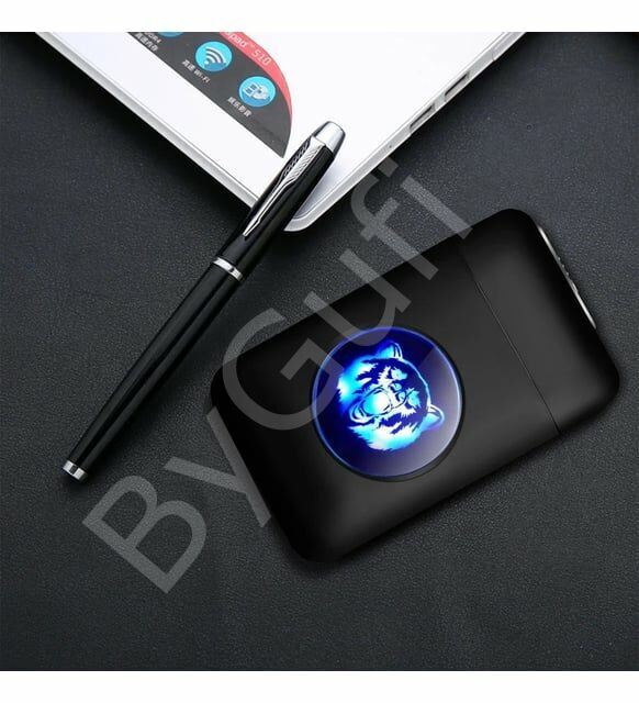 ByGufi İsme Özel LED Ekranlı Şarjlı Çakmaklı Tabaka
