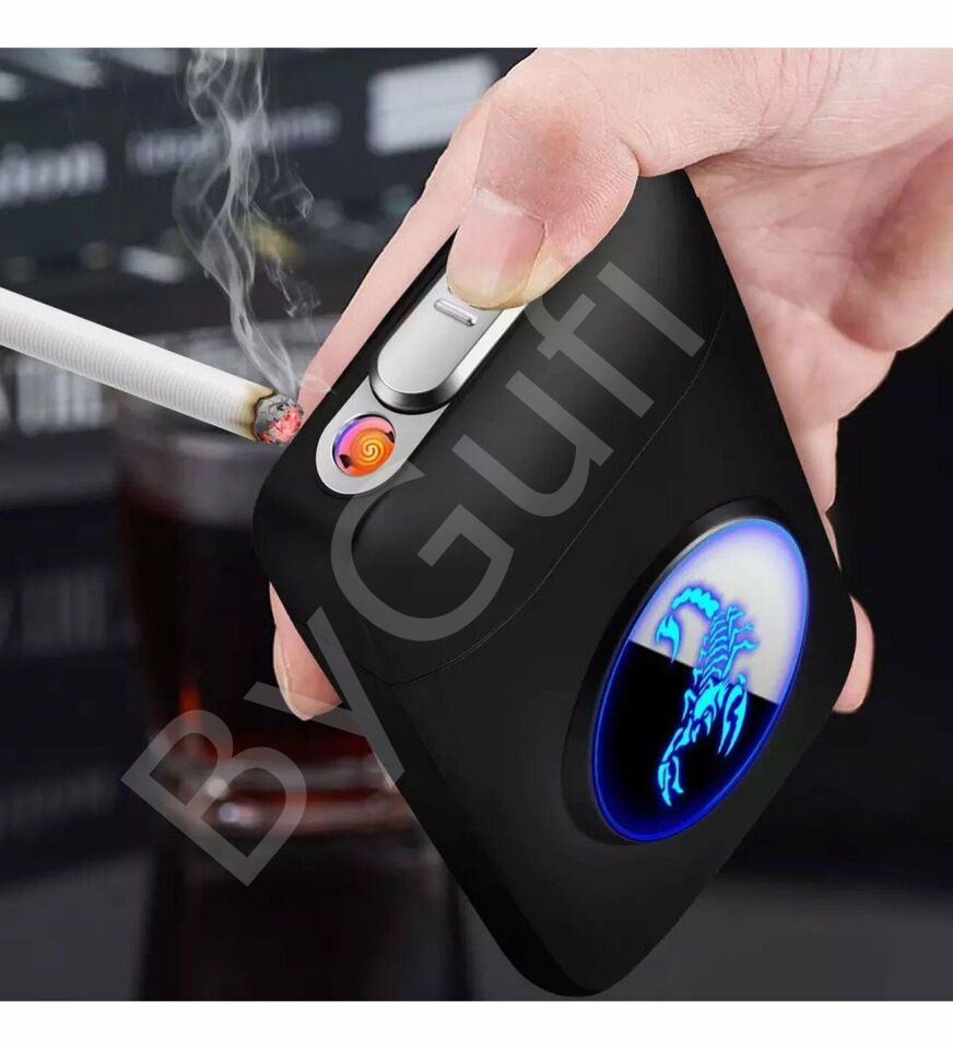 ByGufi İsme Özel LED Ekranlı Şarjlı Çakmaklı Tabaka