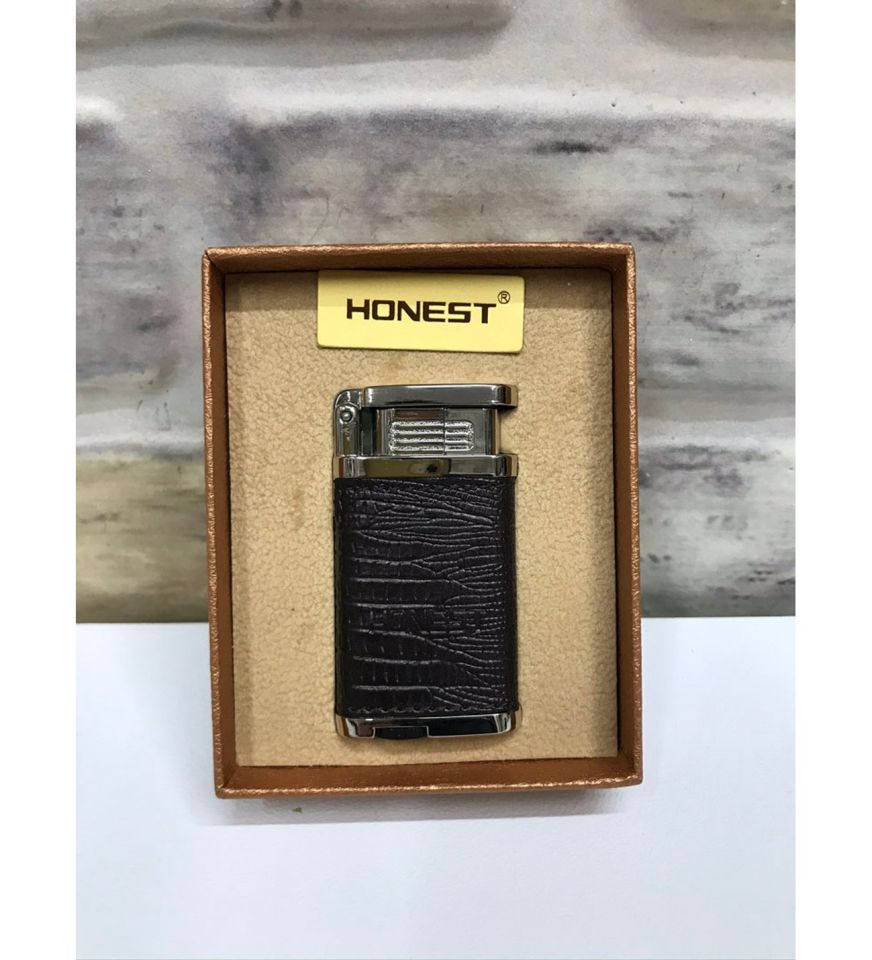 ByGufi İsme Özel Honest Çakmak Deri Kaplamalı