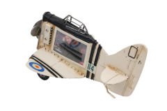 ByGufi Nostaljik Dekoratif Uçak Çerçeve – Planör Model, Vintage Eskitme, Metal Malzeme, El Yapımı ve El Boyama, Dekoratif ve Koleksiyonluk Hediye