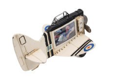 ByGufi Nostaljik Dekoratif Uçak Çerçeve – Planör Model, Vintage Eskitme, Metal Malzeme, El Yapımı ve El Boyama, Dekoratif ve Koleksiyonluk Hediye