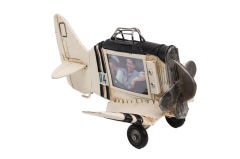 ByGufi Nostaljik Dekoratif Uçak Çerçeve – Planör Model, Vintage Eskitme, Metal Malzeme, El Yapımı ve El Boyama, Dekoratif ve Koleksiyonluk Hediye