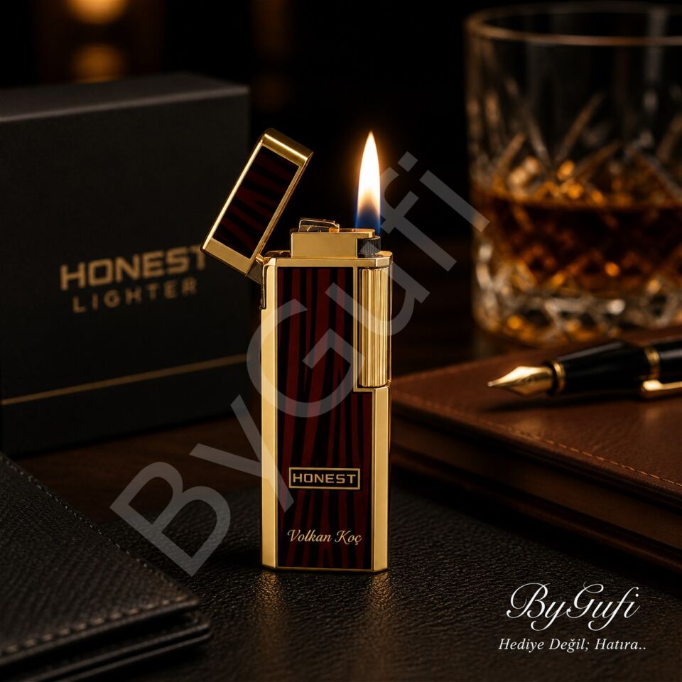 ByGufi İsme Özel Honest Metal Çakmak - Dupont