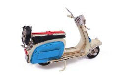 ByGufi Nostaljik Dekoratif Metal Scooter – Vespa Modeli, Vintage Eskitme, El Boyamalı, Metal Tasarım, Ev ve Ofis Dekoru, Koleksiyonluk Hediye