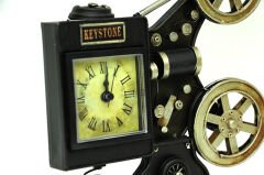 Nostaljik Dekoratif Metal Sinemaskop Saat