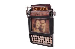 ByGufi Dekoratif Metal Çerçeve – Daktilo Temalı, Vintage Eskitme, El Yapımı Metal Dekor, Ev & Ofis Retro Aksesuar, Koleksiyonluk Hediye