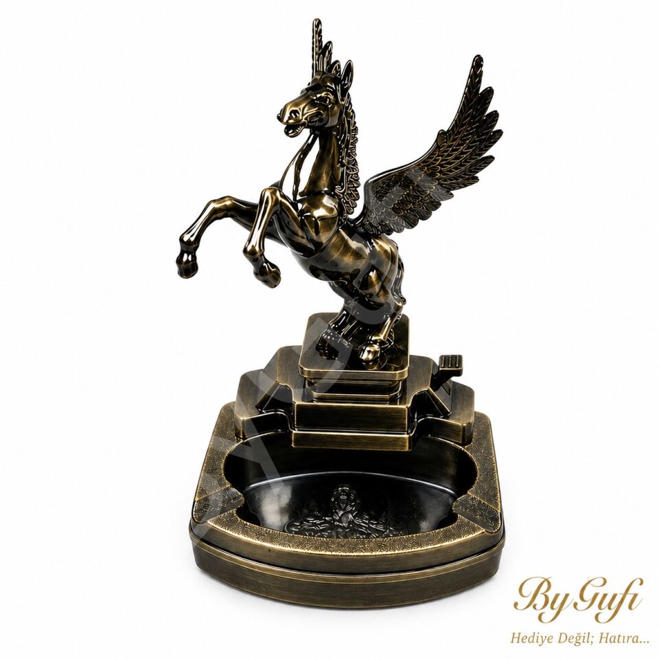 ByGufi İsme Özel Çakmaklı Masa Küllüğü Pegasus