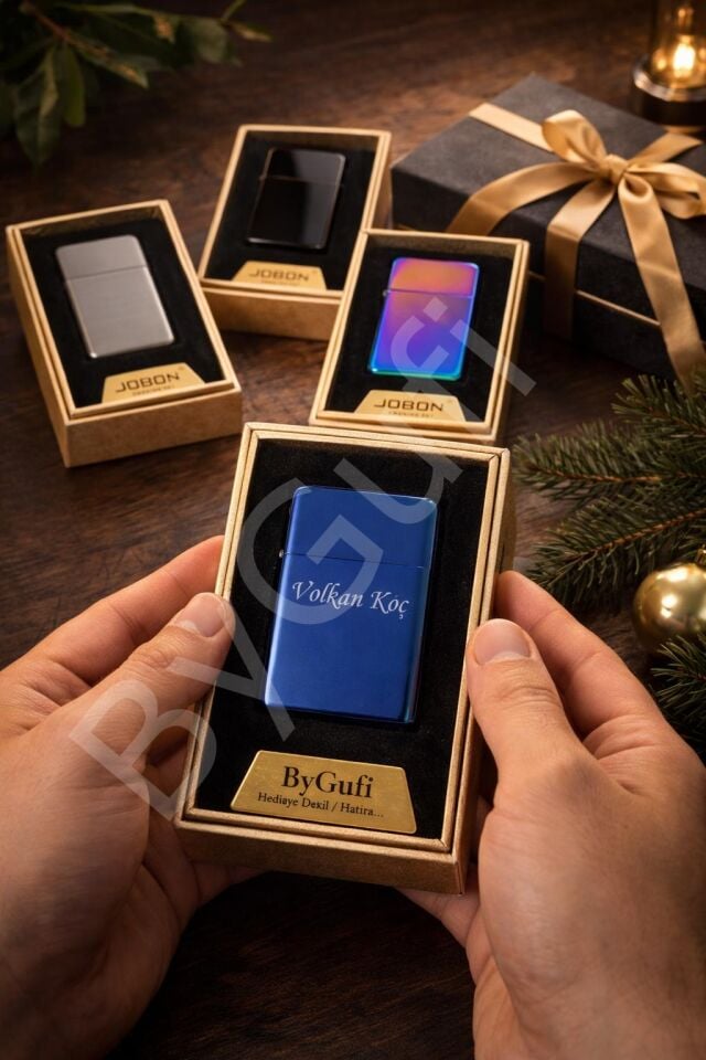 ByGufi Kişiye Özel Benzinli Jobon Çakmak | Kişiye Özel Lazer Baskılı Metal Çakmak