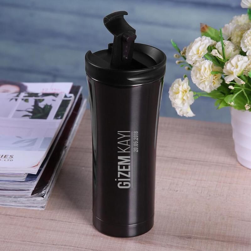 KİŞİYE ÖZEL  STARBUCKS ÇELİK TERMOS SİYAH