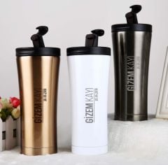 KİŞİYE ÖZEL  STARBUCKS ÇELİK TERMOS BEYAZ