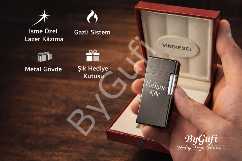 ByGufi İsme Özel Vin Diesel Metal Çakmak