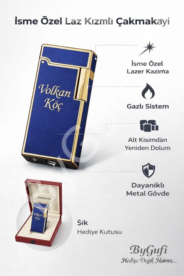 ByGufi İsme Özel Vin Diesel Metal Çakmak
