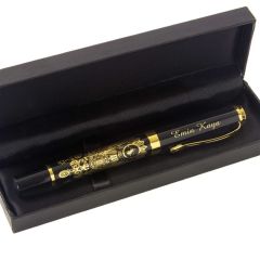 İsme Özel Osmanlı Devlet Armalı Gold Rengi Roller Kalem