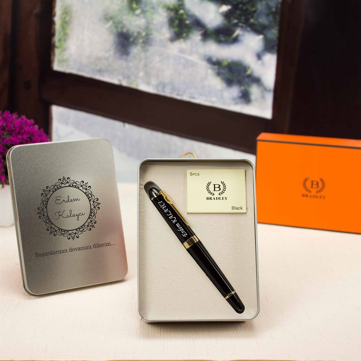 ByGufi İsme Özel Hediye Bradley Dolma Kalem Seti