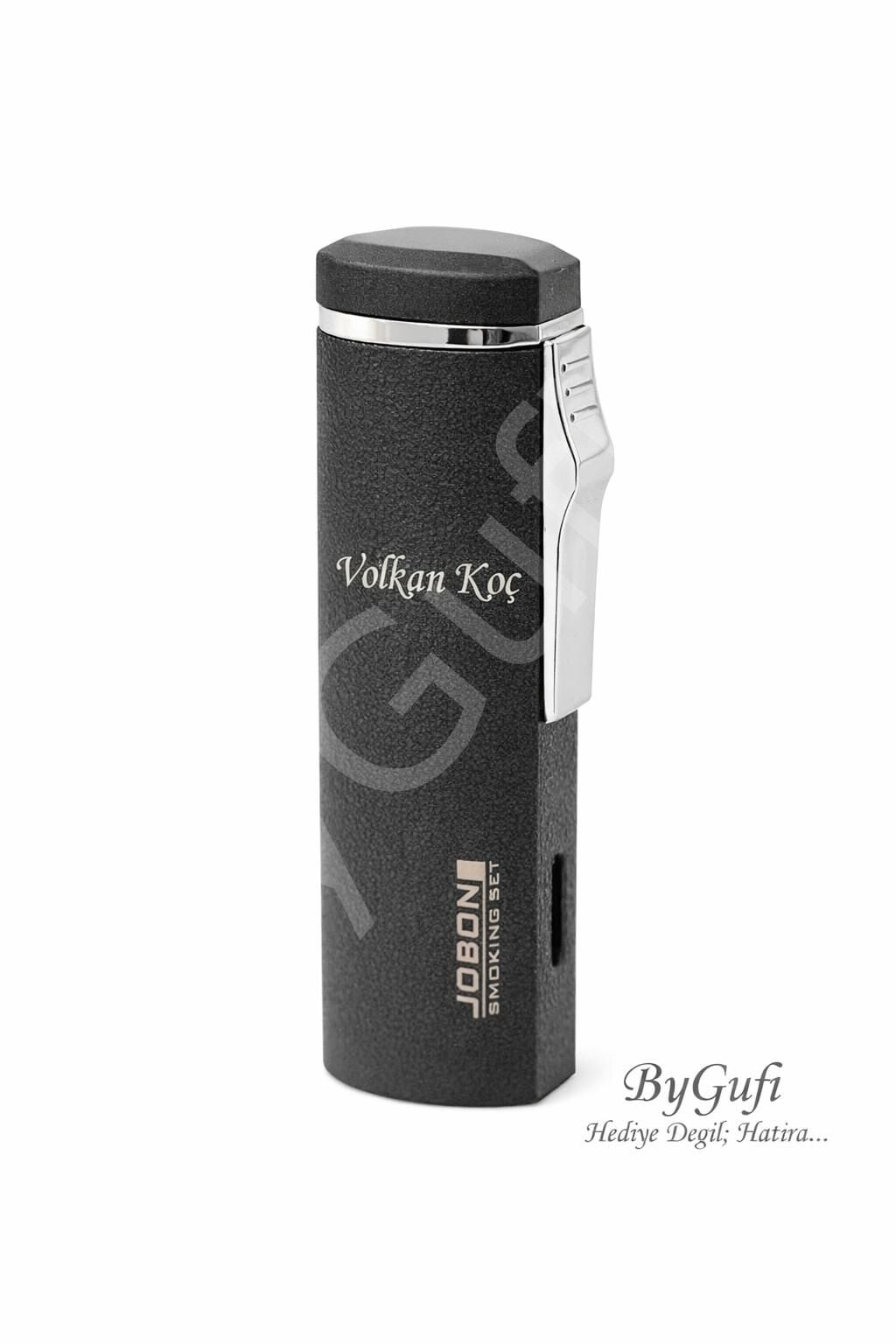 ByGufi İsme Özel JOBON Jet Alevli Metal Çakmak | Kişiye Özel Torch Çakmak