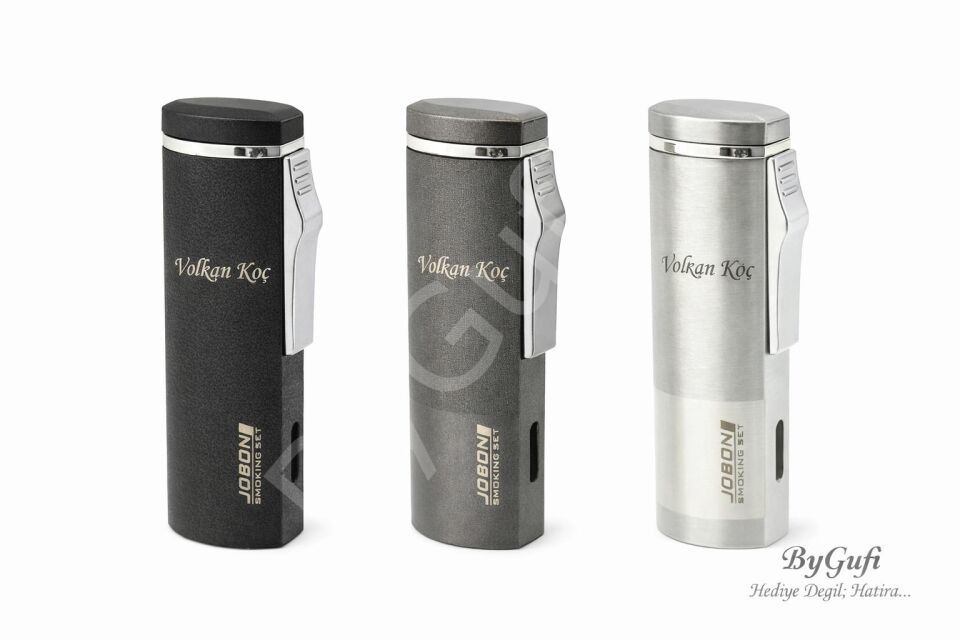 ByGufi İsme Özel JOBON Jet Alevli Metal Çakmak | Kişiye Özel Torch Çakmak
