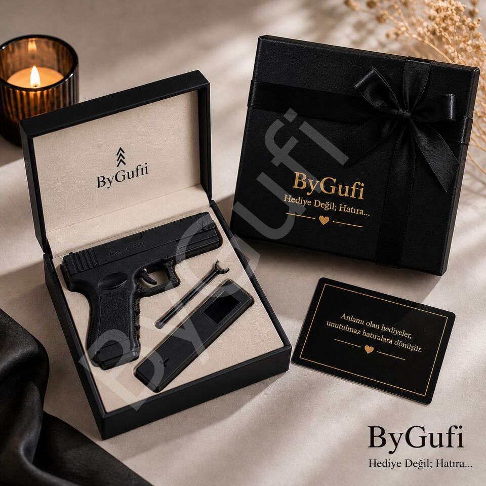 ByGufi Kişiye Özel Hediye Glock Model Silah Çakmak