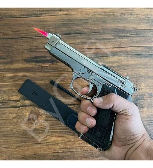 ByGufi İsme Özel Hediye Komple Metal Baretta Çakmak – Gümüş