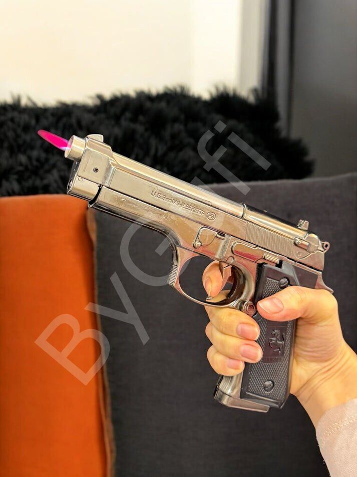 ByGufi İsme Özel Hediye Komple Metal Baretta Çakmak – Gümüş