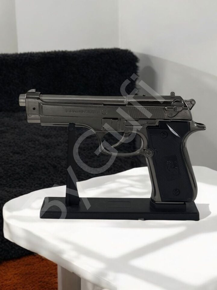 ByGufi İsme Özel Hediye Komple Metal Baretta Çakmak – Siyah