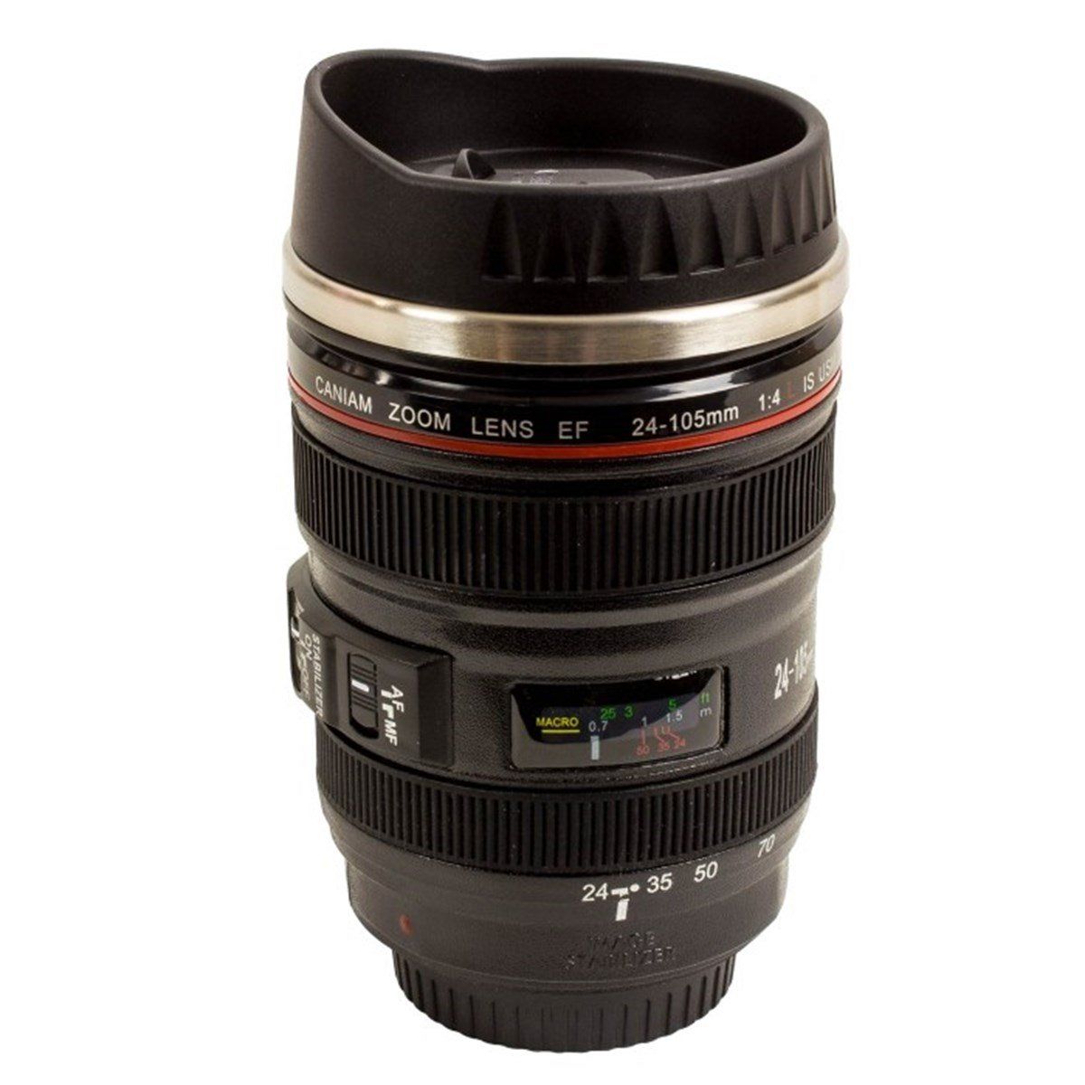 ByGufi Objektif Lens Termos Bardak – Siyah M1 Fotoğraf Severler İçin Özel Hediye