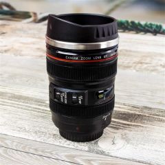 ByGufi Objektif Lens Termos Bardak – Siyah M1 Fotoğraf Severler İçin Özel Hediye