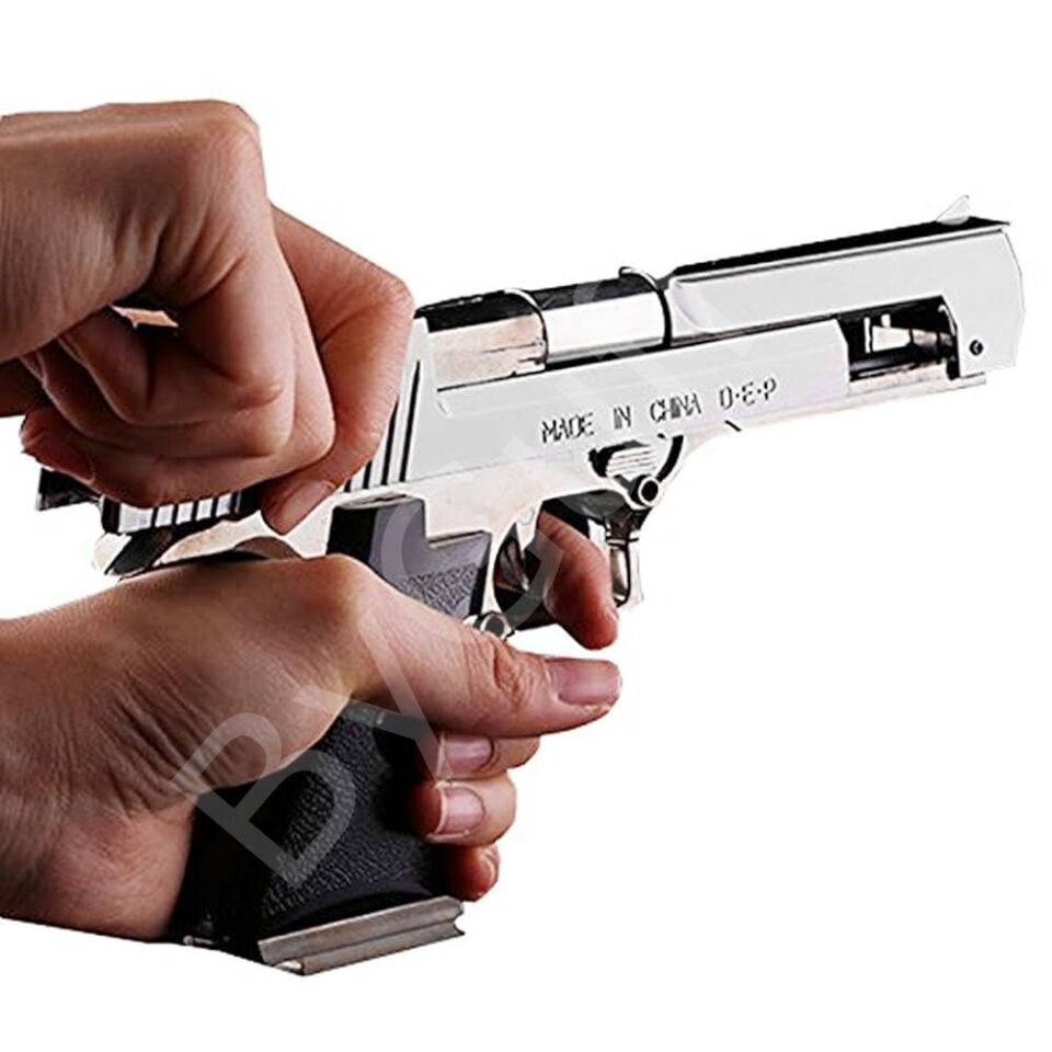ByGufi Kişiye Özel Hediye Komple Metal Deagle Silah Çakmak