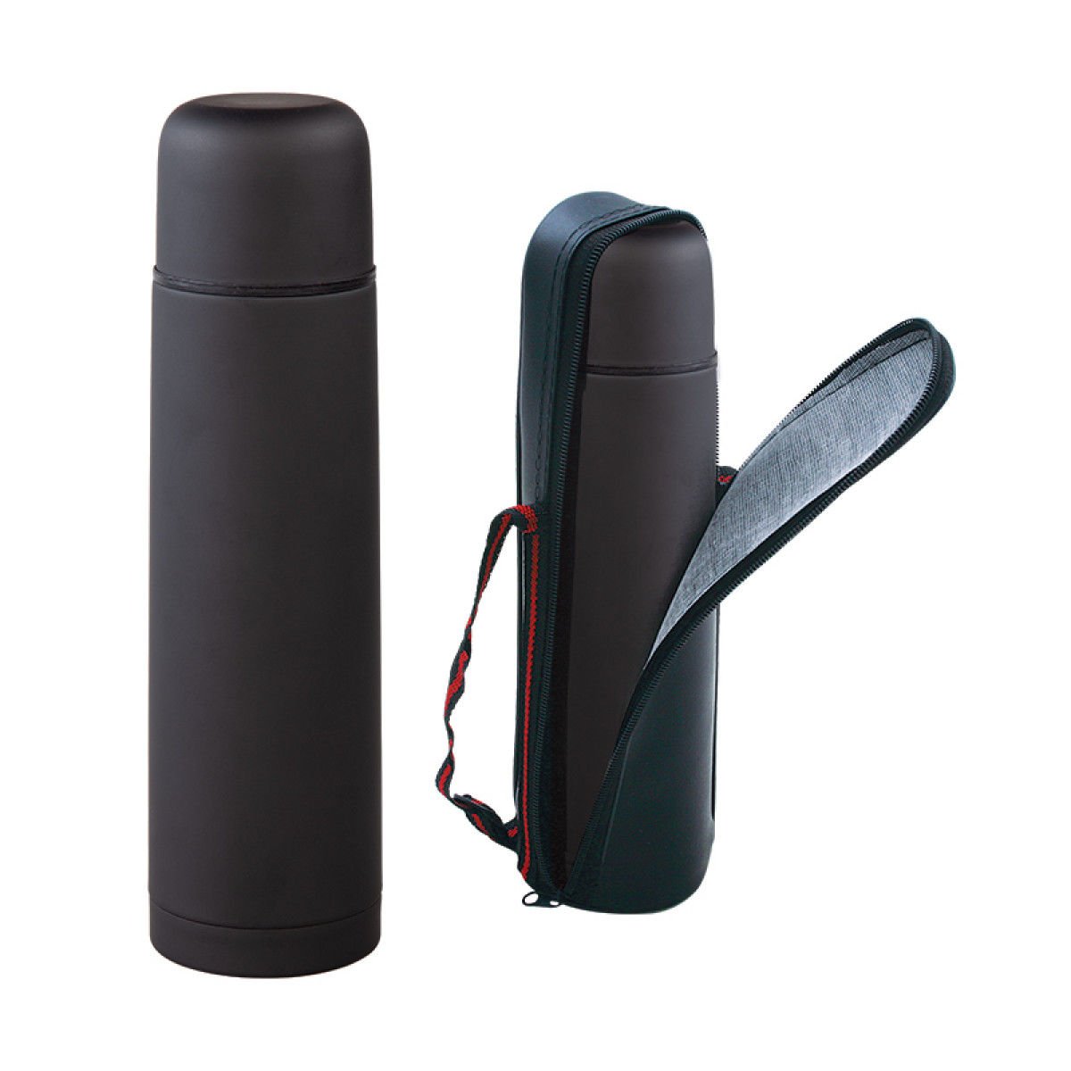 ByGufi İsme Özel Hediye Deri Çantalı Çelik Termos