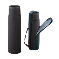 ByGufi İsme Özel Hediye Deri Çantalı Çelik Termos